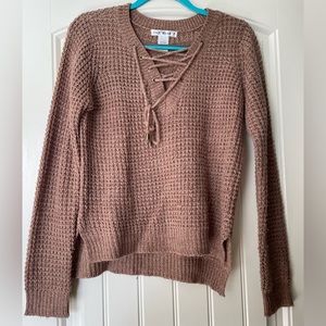Say What? L Brown Sweater